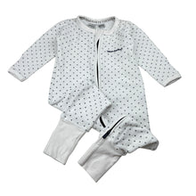 Load image into Gallery viewer, Unisex Bonds, terry zip wondersuit / zippy / romper, pilling on feet, FUC, size 0,  