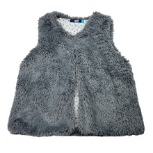Load image into Gallery viewer, Girls L&amp;D, cotton lined faux fur vest, single button fasten, GUC, size 8,  