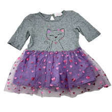 Load image into Gallery viewer, Girls Pumpkin Patch, cotton &amp; tulle dress, cat, GUC, size 00, L: 38cm