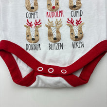 Load image into Gallery viewer, Unisex Baby Berry, Christmas singletsuit / romper, reindeer, FUC, size 00,  