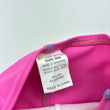 Load image into Gallery viewer, Girls BRIGHT BOTS, pink swim shorts, EUC, size 000,  
