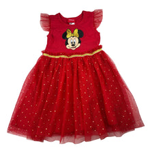 Load image into Gallery viewer, Girls Disney, Minnie Mouse cotton &amp; tulle party dress, EUC, size 4, L: 55cm