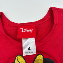 Load image into Gallery viewer, Girls Disney, Minnie Mouse cotton &amp; tulle party dress, EUC, size 4, L: 55cm