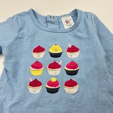 Load image into Gallery viewer, Girls Charlie &amp; Me, cotton long sleeve tee / top, cupcakes, GUC, size 00,  