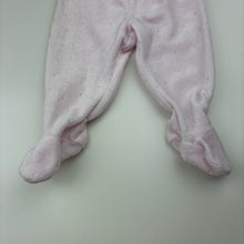 Load image into Gallery viewer, Girls Baby Baby, pink velour footed leggings / bottoms, EUC, size 0000,  