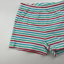 Load image into Gallery viewer, Unisex Tiny Little Wonders, striped cotton shorts, elasticated, GUC, size 000,  