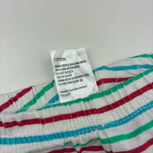 Load image into Gallery viewer, Unisex Tiny Little Wonders, striped cotton shorts, elasticated, GUC, size 000,  