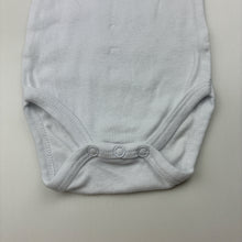 Load image into Gallery viewer, Unisex Babykids, white cotton bodysuit / romper, EUC, size 000,  