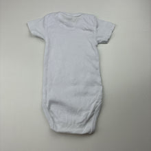 Load image into Gallery viewer, Unisex Babykids, white cotton bodysuit / romper, EUC, size 000,  