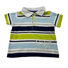 Load image into Gallery viewer, Boys Target, striped cotton polo shirt top, wash fade, FUC, size 00,  