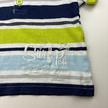 Load image into Gallery viewer, Boys Target, striped cotton polo shirt top, wash fade, FUC, size 00,  