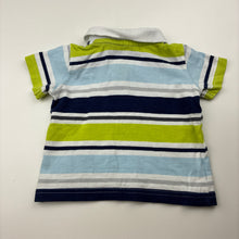 Load image into Gallery viewer, Boys Target, striped cotton polo shirt top, wash fade, FUC, size 00,  