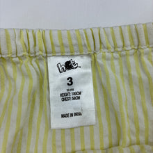 Load image into Gallery viewer, Girls H&amp;T, striped cotton summer dress, GUC, size 3, L: 52cm