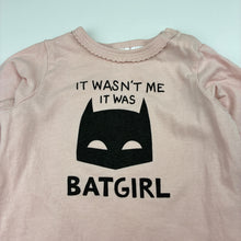 Load image into Gallery viewer, Girls H&amp;M, BATGIRL cotton romper, GUC, size 0000,  