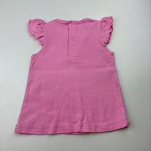 Load image into Gallery viewer, Girls Ollie's Place, pink cotton top, flowers, GUC, size 0,  