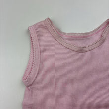 Load image into Gallery viewer, Girls Baby Biz, pink ribbed cotton singlet top, GUC, size 0000,  