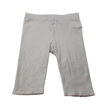 Load image into Gallery viewer, Girls M&amp;S, pink &amp; white cotton leggings / bottoms, GUC, size 00,  