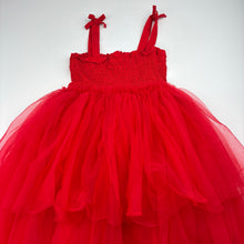 Load image into Gallery viewer, Girls Target, cotton lined red tulle party dress, FUC, size 4, L: 60cm