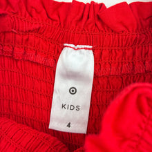 Load image into Gallery viewer, Girls Target, cotton lined red tulle party dress, FUC, size 4, L: 60cm