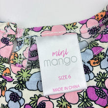 Load image into Gallery viewer, Girls Mango, lightweight floral cotton dress, EUC, size 6, L: 63cm