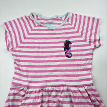 Load image into Gallery viewer, Girls MOUNTAIN WAREHOUSE, striped cotton dress, sequin seahorse, GUC, size 11-12, L: 70cm
