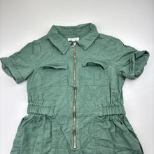 Load image into Gallery viewer, Girls David Jones, khaki linen / viscose summer playsuit, FUC, size 10,  