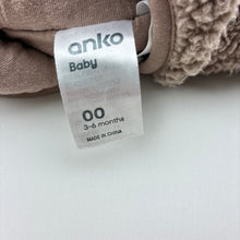 Load image into Gallery viewer, Unisex Anko, fleece zip winter romper, GUC, size 00,  