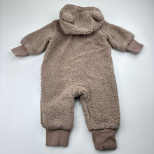 Load image into Gallery viewer, Unisex Anko, fleece zip winter romper, GUC, size 00,  