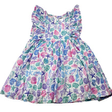 Load image into Gallery viewer, Girls Anko, viscose dress, seashells &amp; seahorses, GUC, size 3, L: 48cm