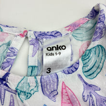Load image into Gallery viewer, Girls Anko, viscose dress, seashells &amp; seahorses, GUC, size 3, L: 48cm