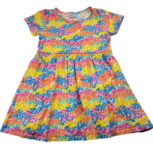 Load image into Gallery viewer, Girls Anko, colourful floral cotton t-shirt dress, GUC, size 6, L: 54cm
