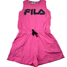 Load image into Gallery viewer, Girls FILA, pink cotton summer playsuit, GUC, size 12,  