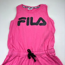 Load image into Gallery viewer, Girls FILA, pink cotton summer playsuit, GUC, size 12,  