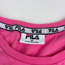 Load image into Gallery viewer, Girls FILA, pink cotton summer playsuit, GUC, size 12,  