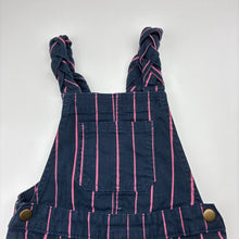 Load image into Gallery viewer, Girls Anko, striped stretch cotton overalls / shortalls, GUC, size 6,  