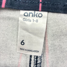 Load image into Gallery viewer, Girls Anko, striped stretch cotton overalls / shortalls, GUC, size 6,  
