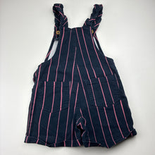 Load image into Gallery viewer, Girls Anko, striped stretch cotton overalls / shortalls, GUC, size 6,  