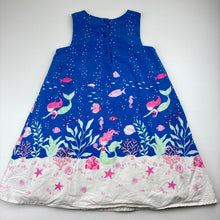 Load image into Gallery viewer, Girls Tommy Bahama, lined sleeveless dress, mermaids, GUC, size 6, L: 62cm