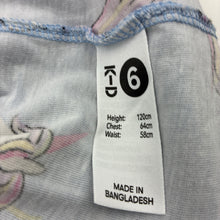Load image into Gallery viewer, Girls KID, cotton t-shirt dress, unicorns, EUC, size 6, L: 60cm
