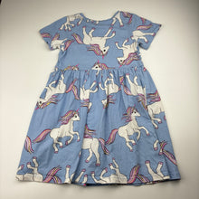 Load image into Gallery viewer, Girls KID, cotton t-shirt dress, unicorns, EUC, size 6, L: 60cm