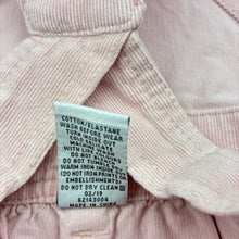 Load image into Gallery viewer, Girls Target, stretch corduroy overalls dress / pinafore, EUC, size 6, L: 59cm