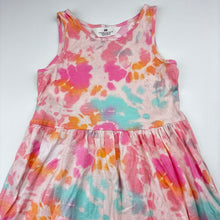 Load image into Gallery viewer, Girls H&amp;M, tie dyed cotton casual dress, GUC, size 7-8, L: 64cm