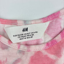 Load image into Gallery viewer, Girls H&amp;M, tie dyed cotton casual dress, GUC, size 7-8, L: 64cm