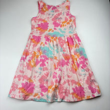 Load image into Gallery viewer, Girls H&amp;M, tie dyed cotton casual dress, GUC, size 7-8, L: 64cm