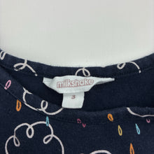 Load image into Gallery viewer, Girls Milkshake, navy long sleeve casual dress, GUC, size 3, L: 48cm