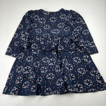 Load image into Gallery viewer, Girls Milkshake, navy long sleeve casual dress, GUC, size 3, L: 48cm