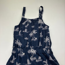 Load image into Gallery viewer, Girls Anko, navy cotton summer playsuit, GUC, size 8,  
