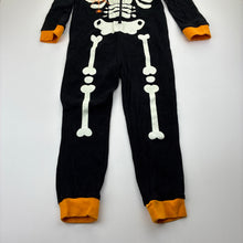 Load image into Gallery viewer, Unisex Anko, glow in the dark skeleton cotton sleepsuit / pyjamas, EUC, size 5,  