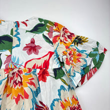 Load image into Gallery viewer, Girls Zara, colourful floral lightweight cotton dress, GUC, size 6, L: 53cm