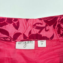 Load image into Gallery viewer, Girls Origami, flocked floral skirt, L: 40.5cm, W: 30cm across, GUC, size 7,  